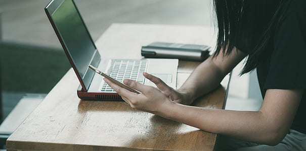 person, hands, woman, smartphone thumbnail