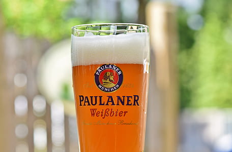 glass of Paulaner Weisbier beer thumbnail