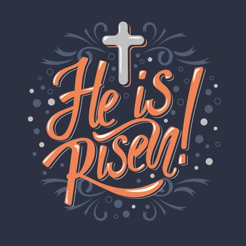He Is Risen Vector Easter Religious Typographical Vector Svg Eps File Free Graphics Uihere