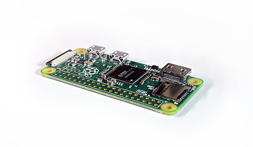 green circuit board isolated by white background thumbnail