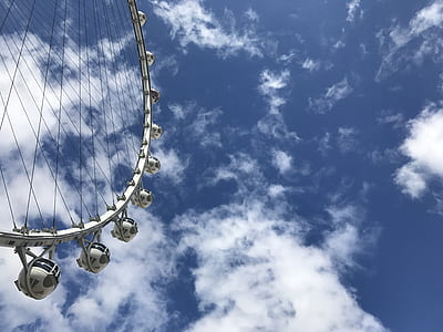 sky, clouds, ferris wheel, perspective thumbnail