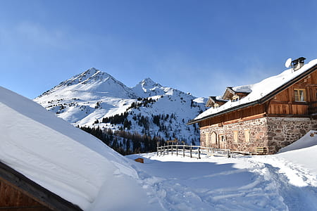 snow at camp near alps thumbnail
