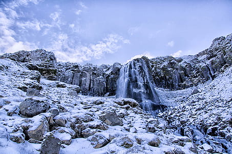 landscape photography of mountains covered by snow thumbnail