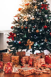 Christmas Tree with Presents Vertical thumbnail