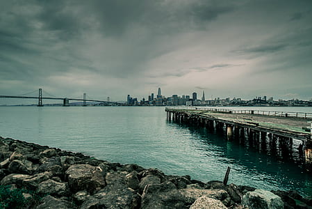 landscape photography of dock over body of water thumbnail