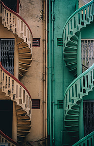 photo of brown and teal twirl stairs thumbnail