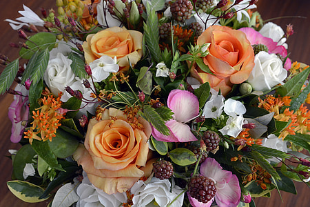 white, red, and pink flower arrangement thumbnail