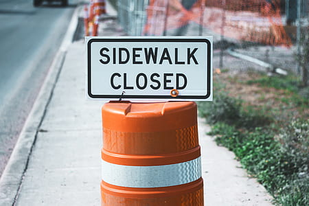 sidewalk closed text signage thumbnail