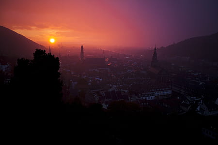 silhouette photo of city thumbnail