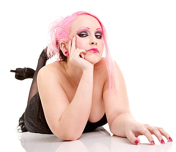 pink hair, alternative, woman, female, girl, fashion thumbnail