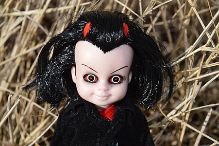 Halloween doll wearing black shirt thumbnail