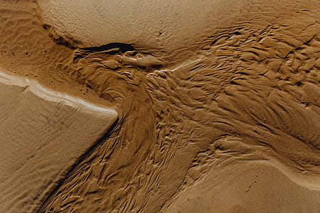The abstract line designed by water up on sand texture thumbnail