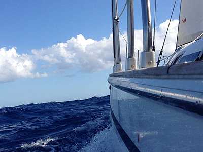 white and blue boat on body of water thumbnail