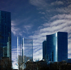 low-angle photo of glass building thumbnail