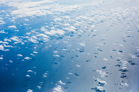 Clouds over the Pacific Ocean from an Airplane thumbnail