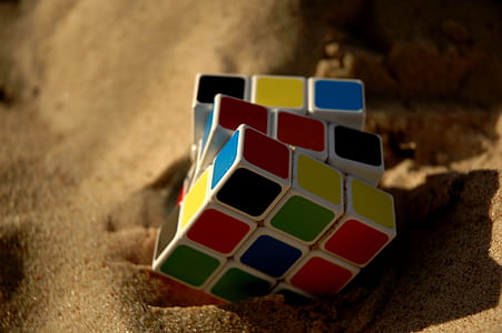 3x3 Rubik's cube on sand thumbnail