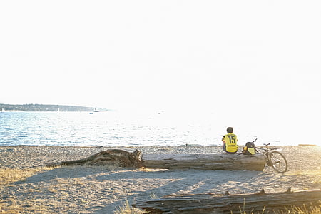 person sitting on shore thumbnail