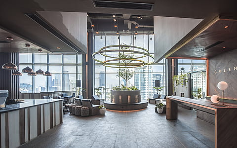 coffeeshop, restaurant, lobby, architecture thumbnail