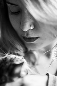 grayscale photography of woman thumbnail