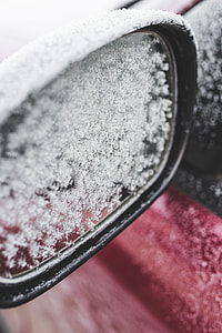 Frost on a red car thumbnail