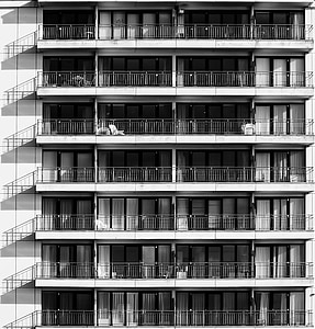 grayscale photo of concrete building thumbnail