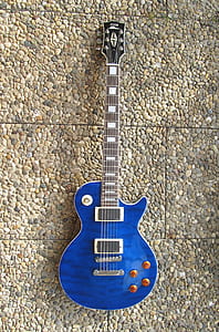 blue Les Paul electric guitar thumbnail