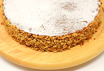 pastry on wooden platter thumbnail