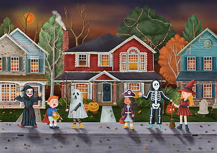 Trick or Treat Halloween Themed Illustration thumbnail