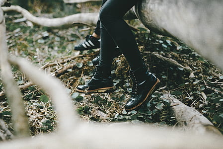 photo of person sitting on tree trunk thumbnail