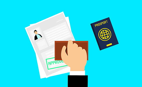 Illustration of visa application. thumbnail