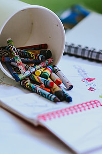 Children's scribbles in a notepad thumbnail