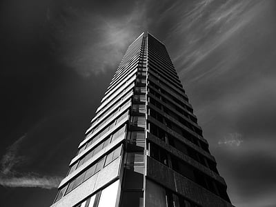 low-angle photography of gray building thumbnail