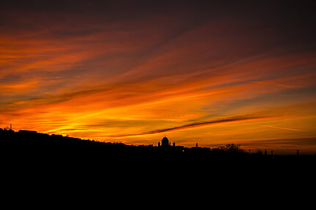 basilica, esztergom, sky, day s, sunset, clouds thumbnail