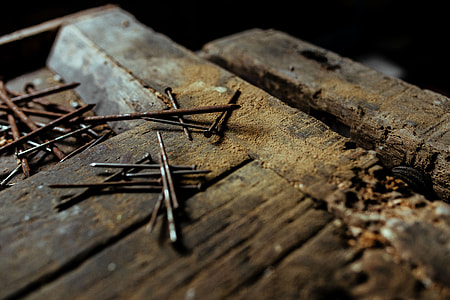Tools, nails and bolts in a workshop thumbnail