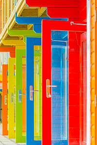 photo of assorted-color painted doors thumbnail