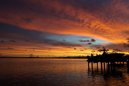 sea, sky, sunset, water thumbnail