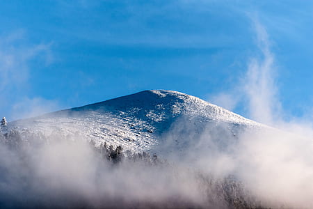 mountain cover with snow painting thumbnail