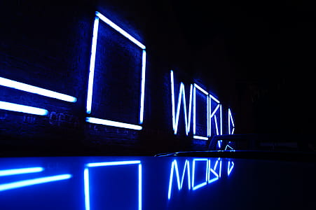 white and blue neon lights thumbnail
