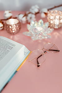 Open book on a pink background thumbnail