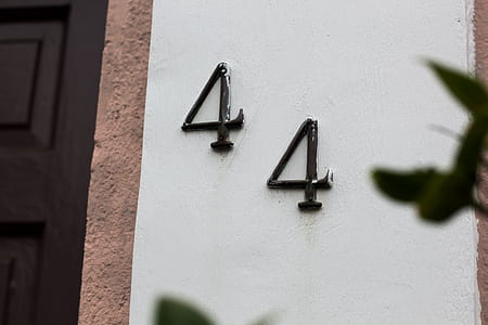 two number 4 on wall thumbnail
