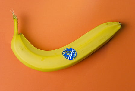 ripe banana with blue sticker thumbnail