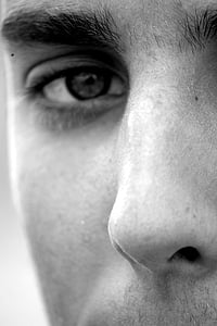grayscale photo of man thumbnail