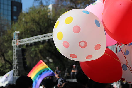 white and multicolored balloon thumbnail