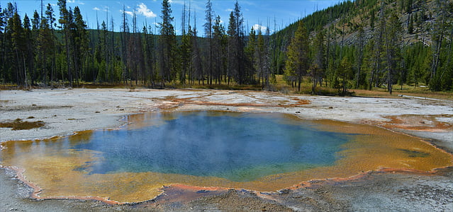 lake surrounded with trees near mountain thumbnail