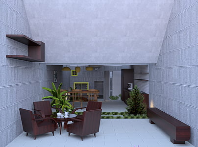 brown wooden 5-piece dining set inside room thumbnail