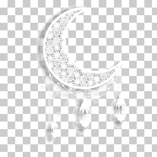 White Circle Pattern, Eid al AdhA white moon, moon floral illustration PNG clipart