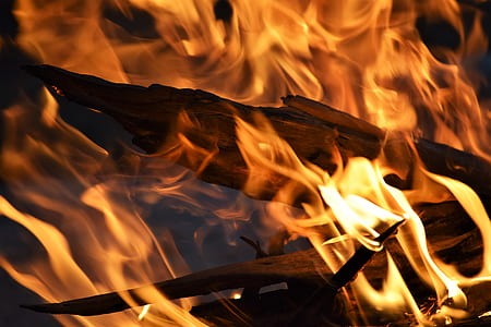 flaming wood digital wallpaper thumbnail