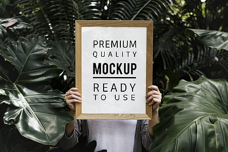 Person Holding Brown Wooden Quote Board in Middle of Green Leafed Plants thumbnail