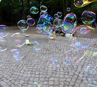 macro photography of floating bubbles thumbnail
