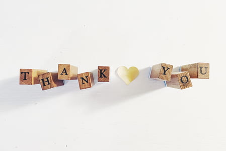 brown wooden blocks with thank you print decor thumbnail